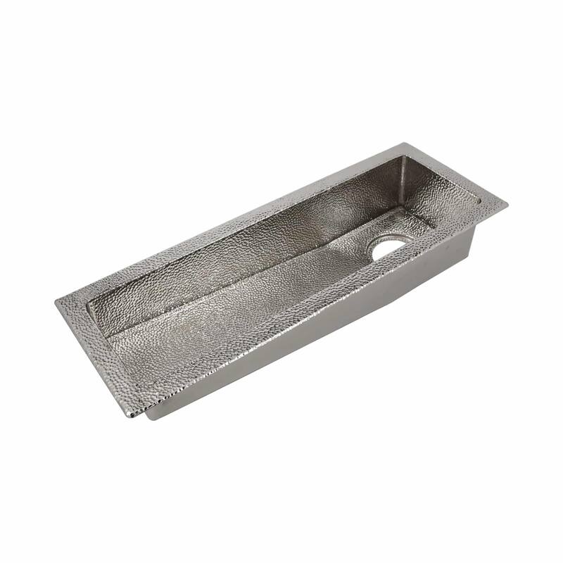 Rio Chico Hand Hammered Copper Trough Universal Mount Bar/ Prep Sink