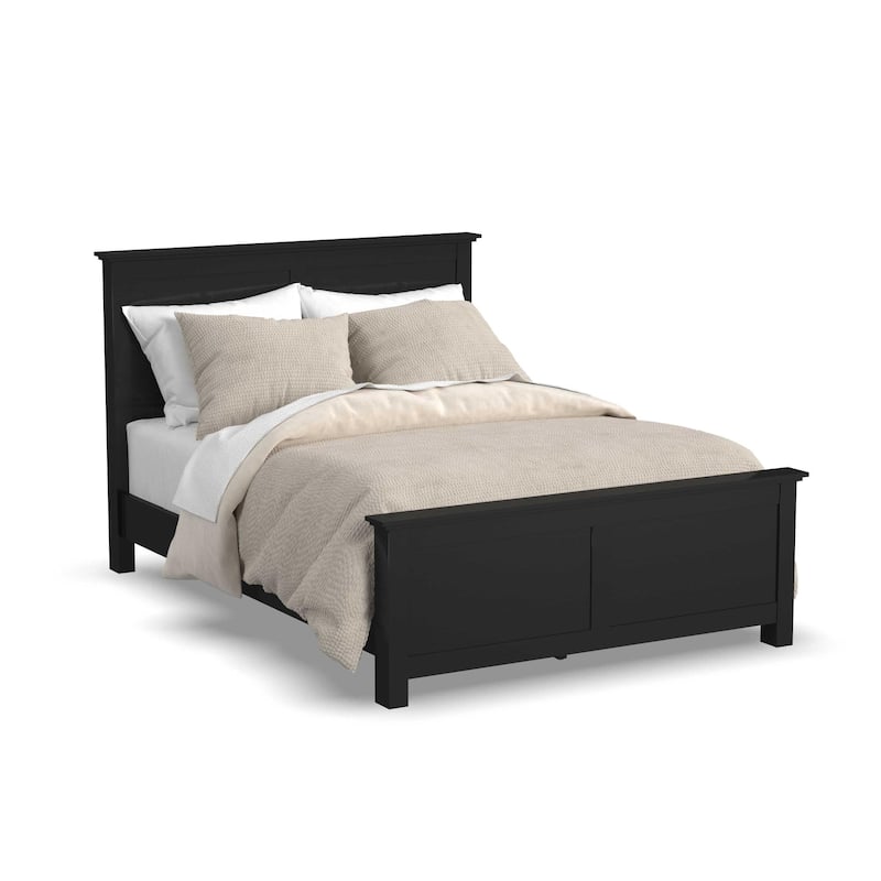 Homestyles Oak Park Black Wood Queen Bed
