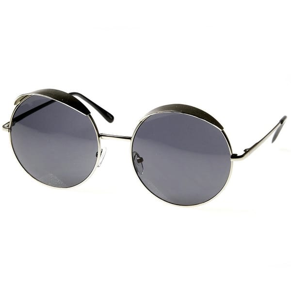 Chic Metal Round Circle Womens Oversized Sunglasses Uv 8626 Bed