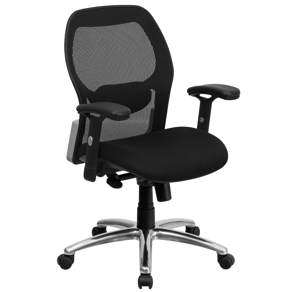 Mid-Back Super Mesh Executive Swivel Office Chair with Knee Tilt Control