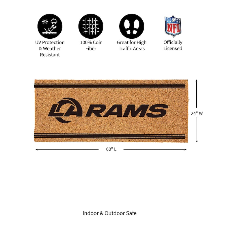 Los Angeles Rams Monochrome Indoor/Outdoor Coir Door Mat