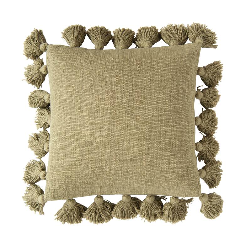 Cotton Pillow with Tassels