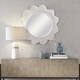 preview thumbnail 4 of 5, Sea Coral Round Wall Mirror - 34" - White