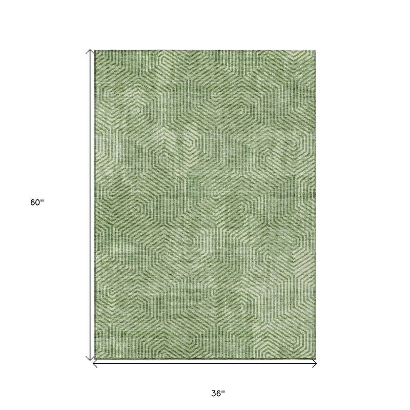 HomeRoots Geometric Transitional Rectangle Outdoor Rug