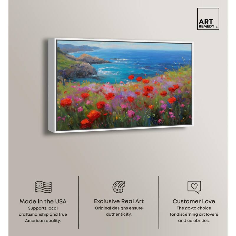 Ocean View Bloom II Canvas by Art Remedy