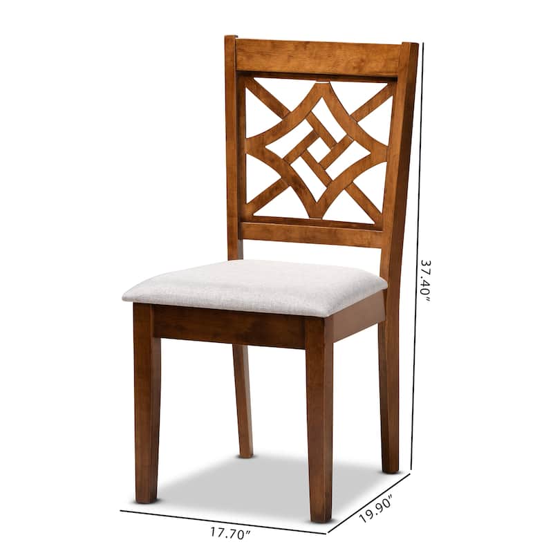 Nicolette Modern and Contemporary Transitional 2-PC Dining Chair Set