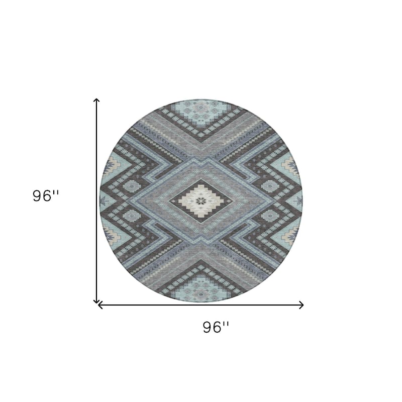 HomeRoots Tribal Transitional Rectangle Outdoor Rug
