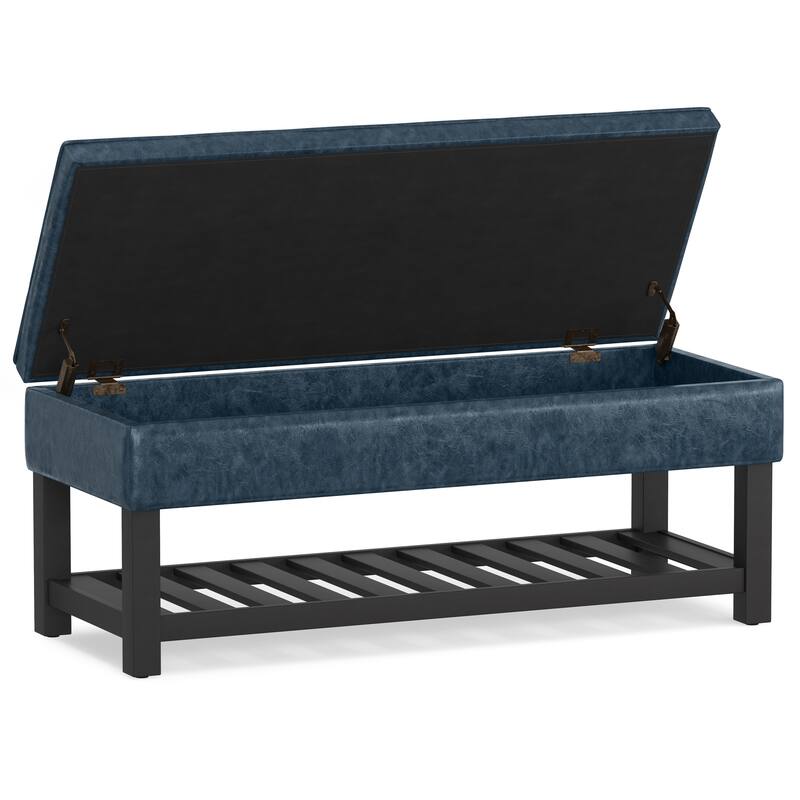 WYNDENHALL Essex 44 inch Wide Transitional Rectangle Ottoman Bench