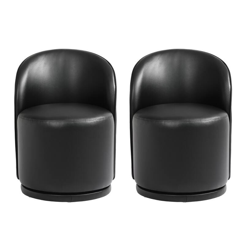 Modern Armless 360-Degree Swivel Dining Chair Barrel Chair