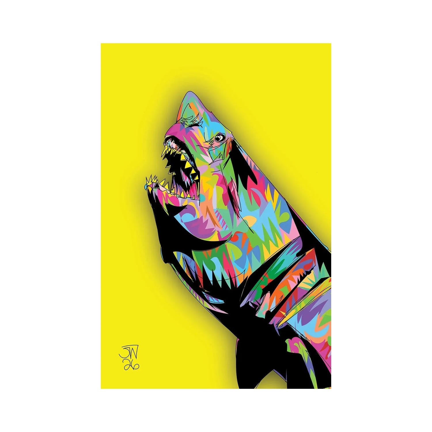 "Shark ! 2026" by TECHNODROME1 Canvas Print