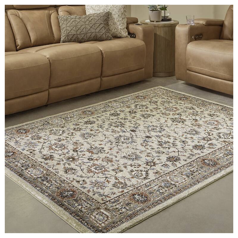 Signature Design by Ashley Beritham Brown/Beige Rug - 63" W x 84" D x 0.4" H