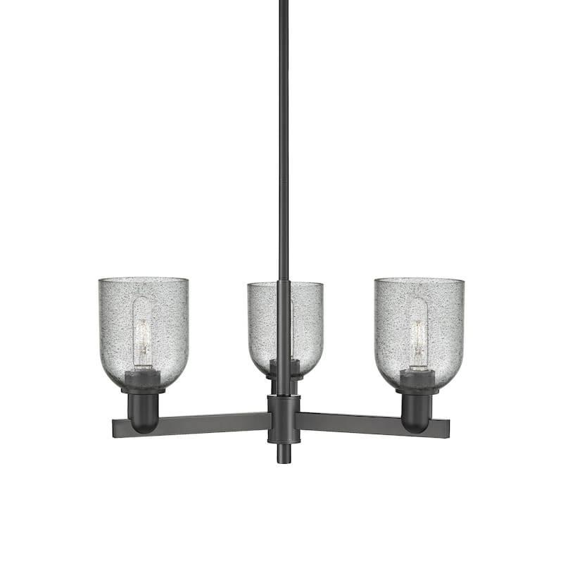 Innovations Lighting 716-3CR-11-27 Caledonia Chandelier Caledonia 3 - Matte Black / Charcoal