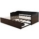 preview thumbnail 6 of 7, Twin Size Wooden Daybed with Two Storage Drawers and Trundle Bed,Extendable Bed Daybed,Sofa Bed