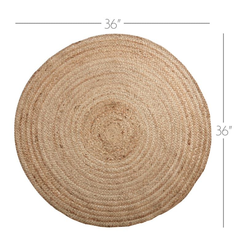 Harlow Jute Round Rug - 3' x 3'