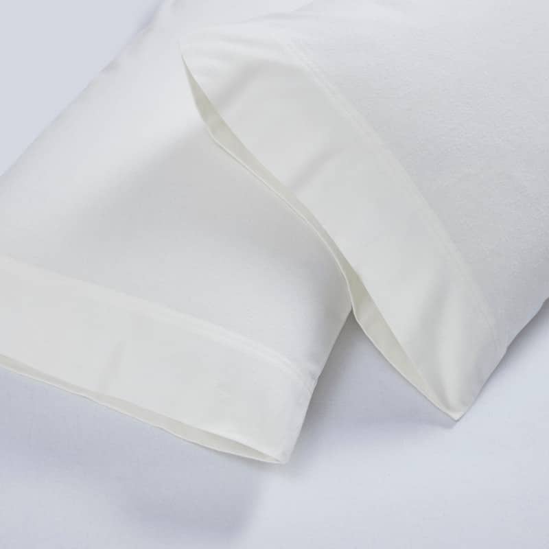 Superior Solid Flannel Cotton Fuzzy Pillowcases, Set of 2