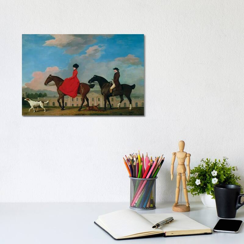 iCanvas "John And Sophia Musters Riding At Colwick Hall, 1777" by George Stubbs Canvas Print - 8x12x0.75