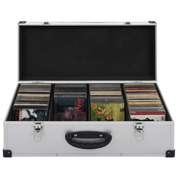vidaXL CD Case Aluminum ABS Storage Organizer for 40/60/80 CDs