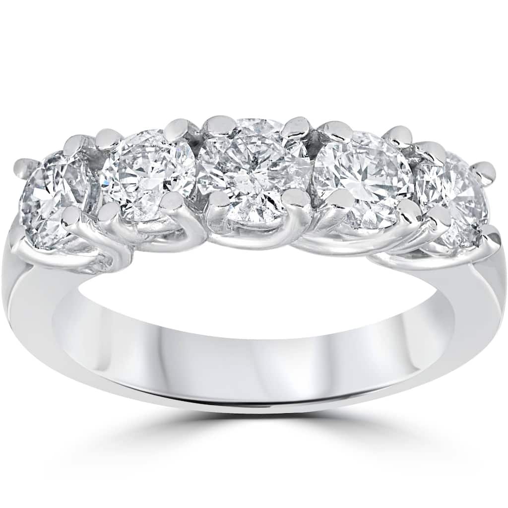 Bliss Diamond 1 1/2ct Diamond Wedding Anniversary Band White Gold Ring