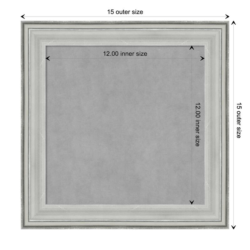 Amanti Art Bel Volto Silver Framed Magnetic Board - Board Size 12x12