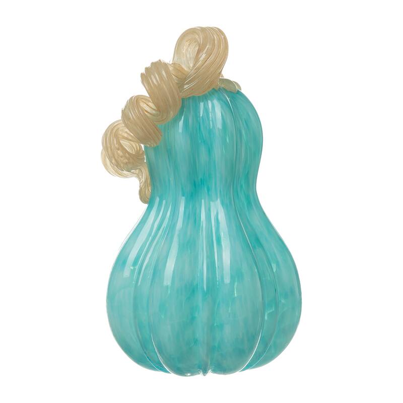Glitzhome Fall Harvest Handblown Glass Pumpkins Set Thanksgiving Table Centerpieces