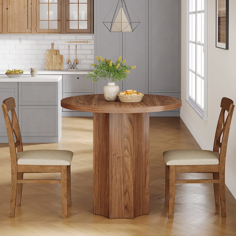 31.5" Round Dining Table for Kitchen, Dining Room, Bar - 31.5" Dia x 29.53" H