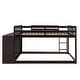 preview thumbnail 6 of 7, Espresso Pine Wood Bunk Bed with 4 Drawers, 3 Shelves, and Built-in Ladder