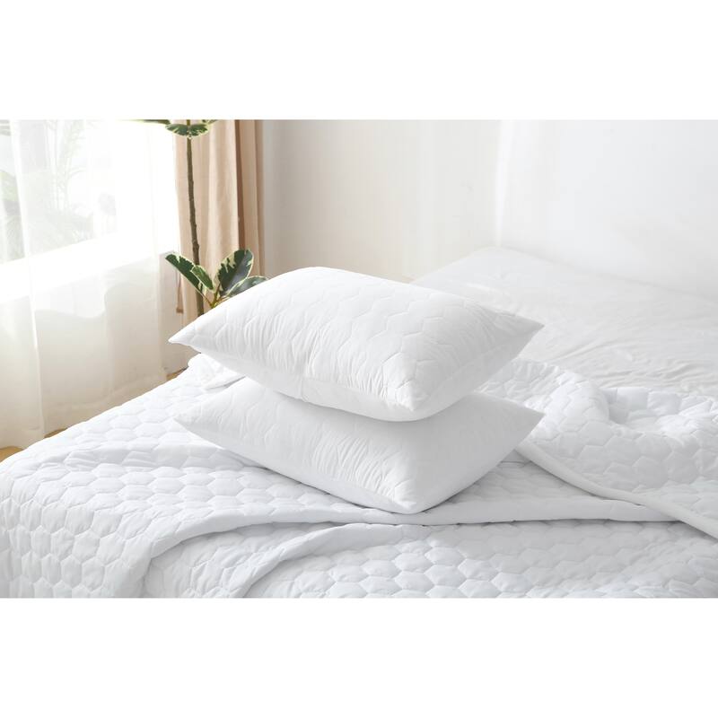 Better Style Home Microfiber Honeycomb Quilt Sets