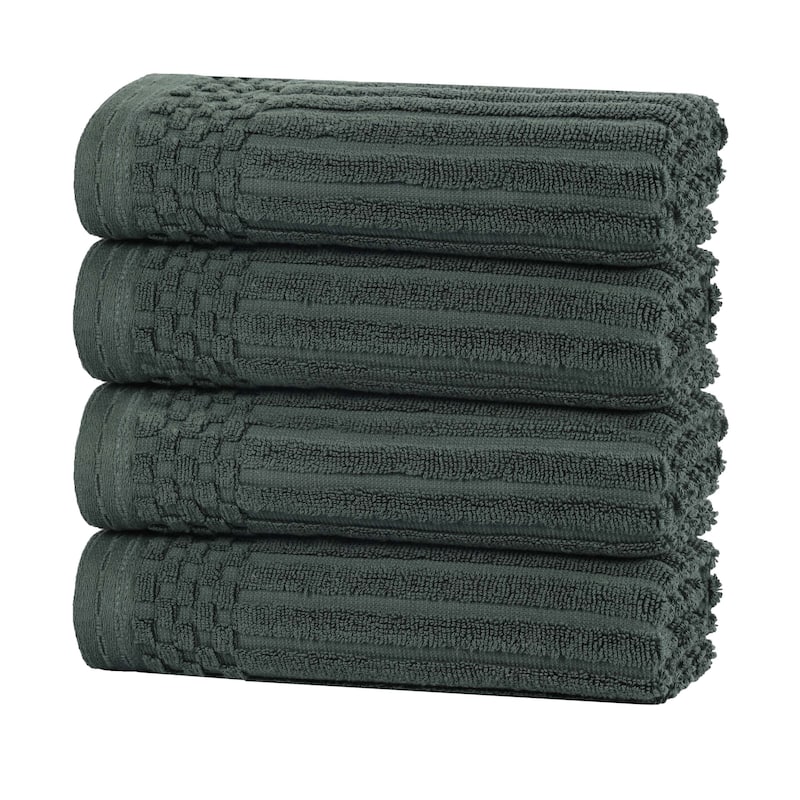 Superior Soho Ribbed Cotton Hand Towel Set of 4