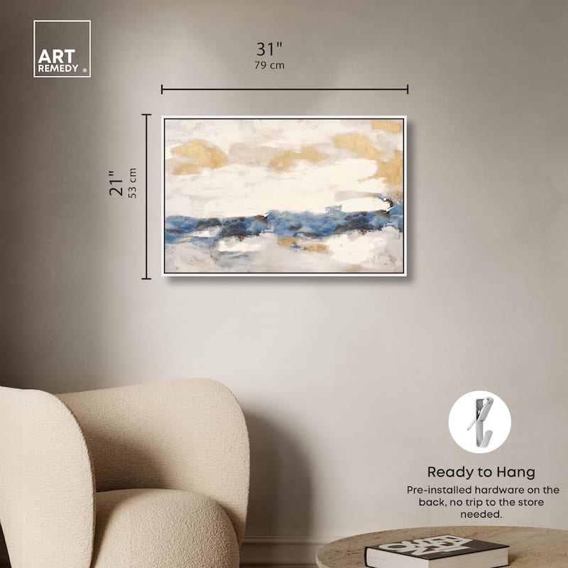Mountain Mist Canvas Digital Abstract Art by Art Remedy