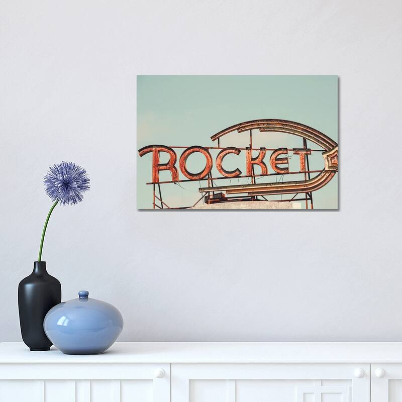 iCanvas "Rocket Oil Vintage Sign Photography" by Ann Hudec Canvas Print - 12x18x1.5