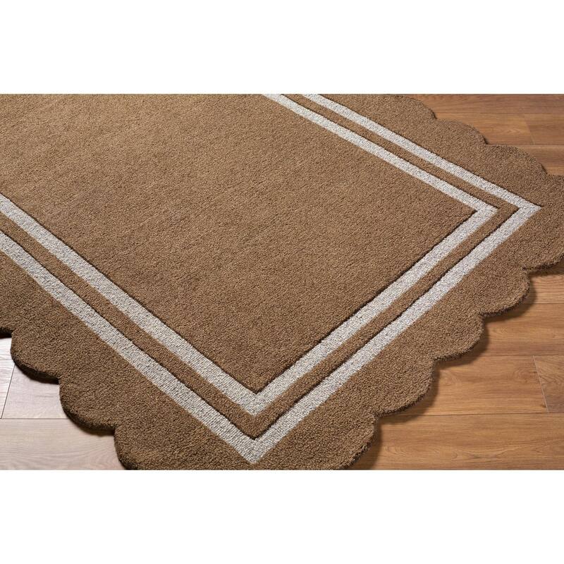 Livabliss Scalloped Modern & Contemporary Area Rug