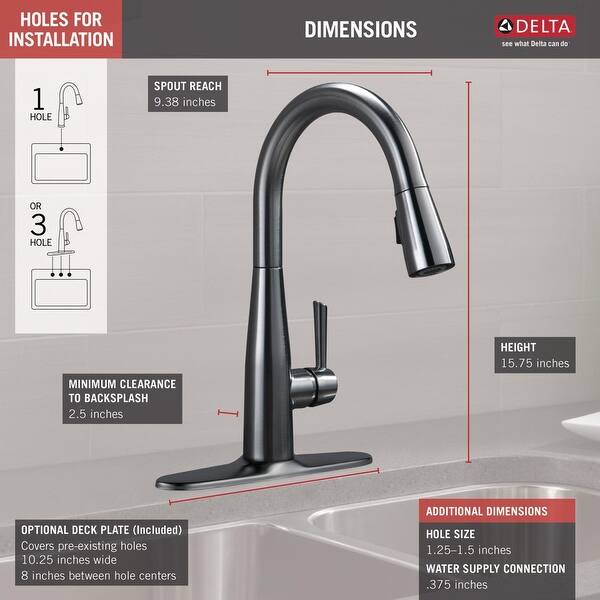 Delta Essa PullDown Kitchen Faucet with Docking Spray Head