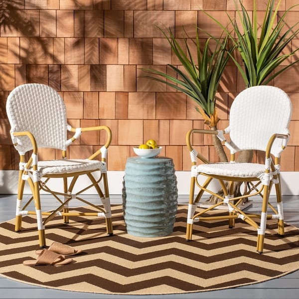slide 1 of 1, SAFAVIEH Hooper Indoor-Outdoor Stacking Armchair (Set Of 2)