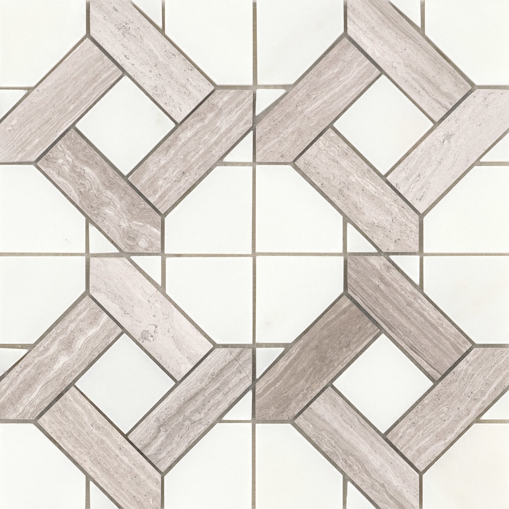 Emser Tile Alluro - 12" x 12" Square Basketweave Mosaic Wall Tile -