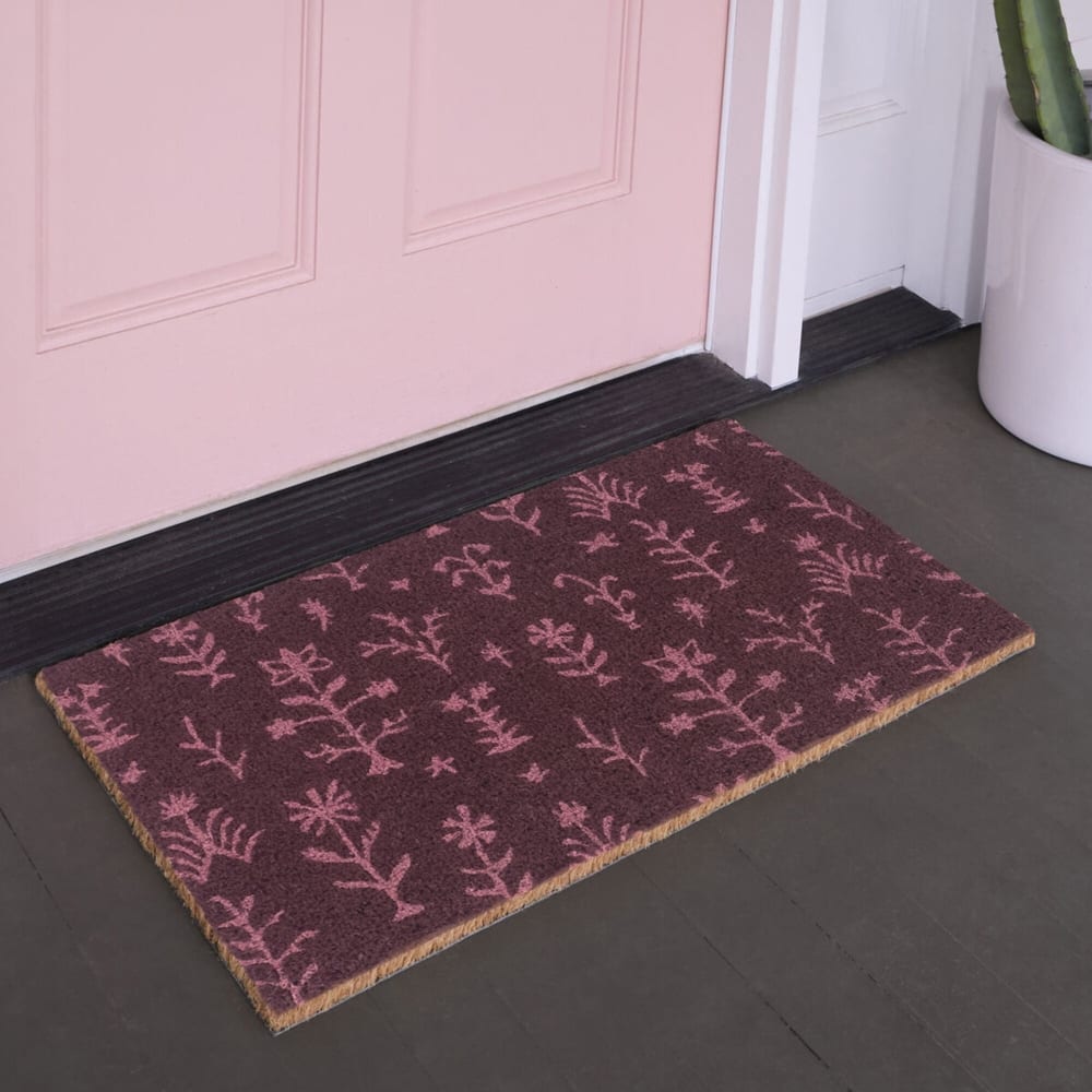 Block Print Floral Classic 18" x 30" Doormat - 18" x 30"