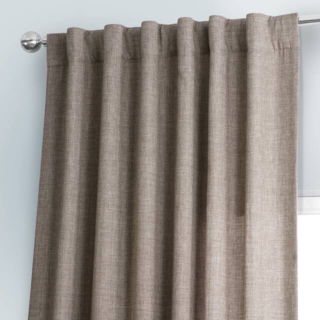 Exclusive Fabrics Italian Faux Linen Curtain (1 Panel)