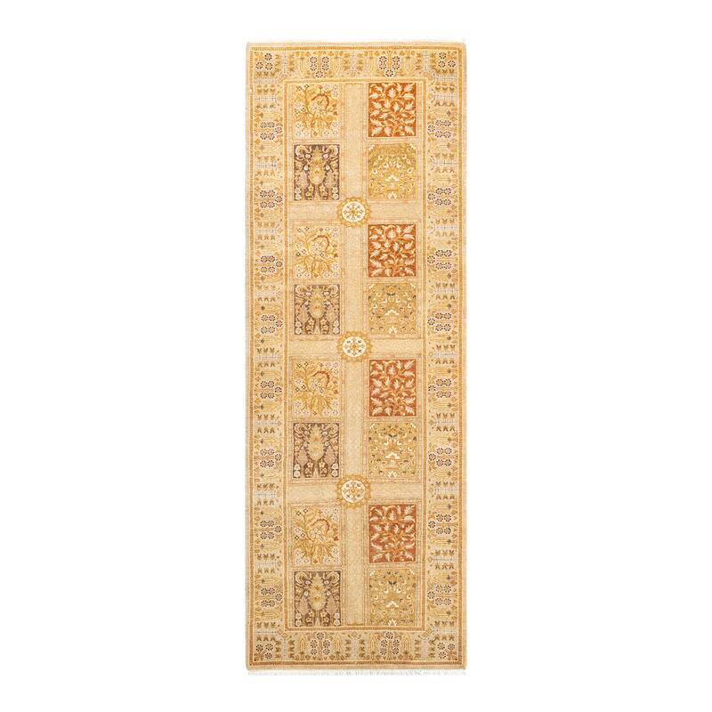 Overton Handknotted Wool Traditional Oriental Ivory Runner - Sand - Runner