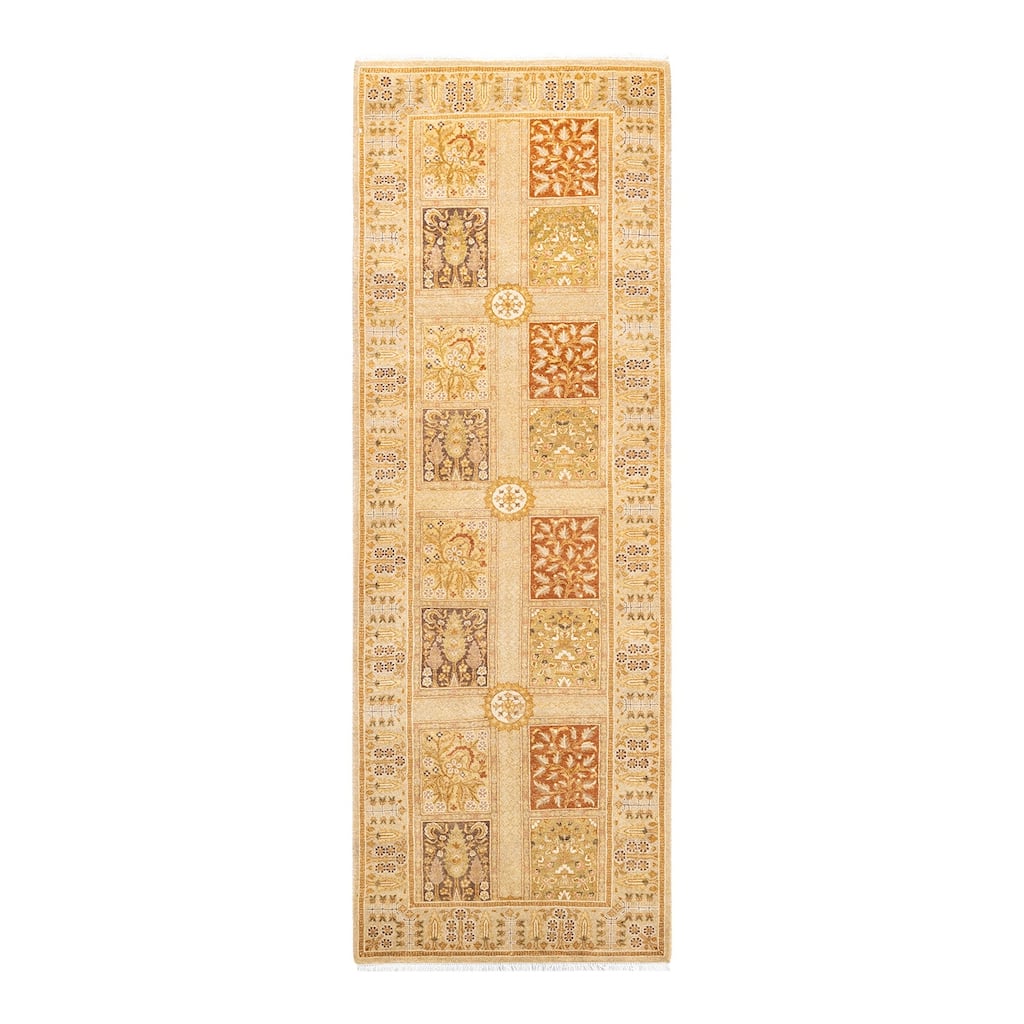 Overton Handknotted Wool Traditional Oriental Ivory Runner