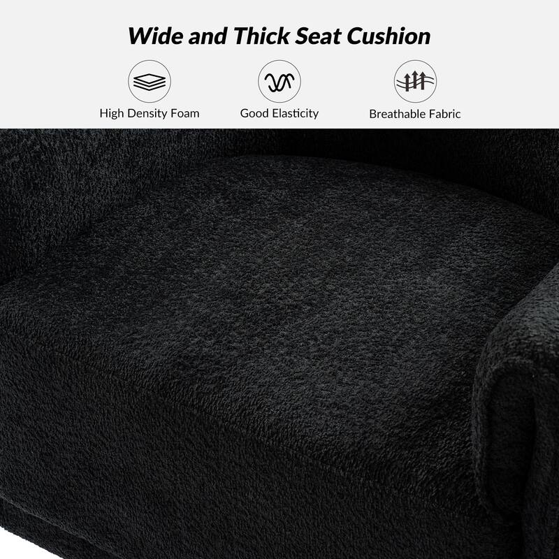 Jeffrey Transitional Comfortable Upholstered Swivel Chair by HULALA HOME