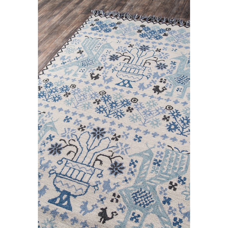 Momeni Tahoe Hand-tufted Wool Blue Area Rug
