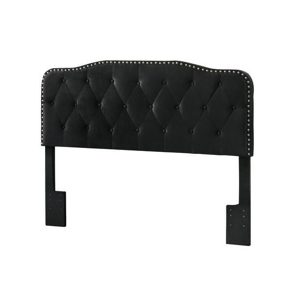 Best quality furniture upholstered clearance button tufted panel bed