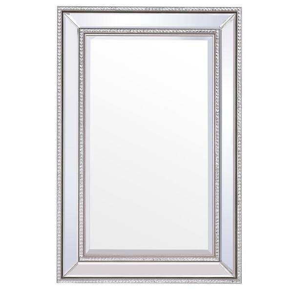 Shop 24 X 36 Rectangular Wall Mounted Wooden Frame Vanity Mirror Overstock 28430631