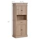 preview thumbnail 7 of 15, HOMCOM Traditional Freestanding Kitchen Pantry Cabinet Cupboard with Doors and Shelves, Adjustable Shelving