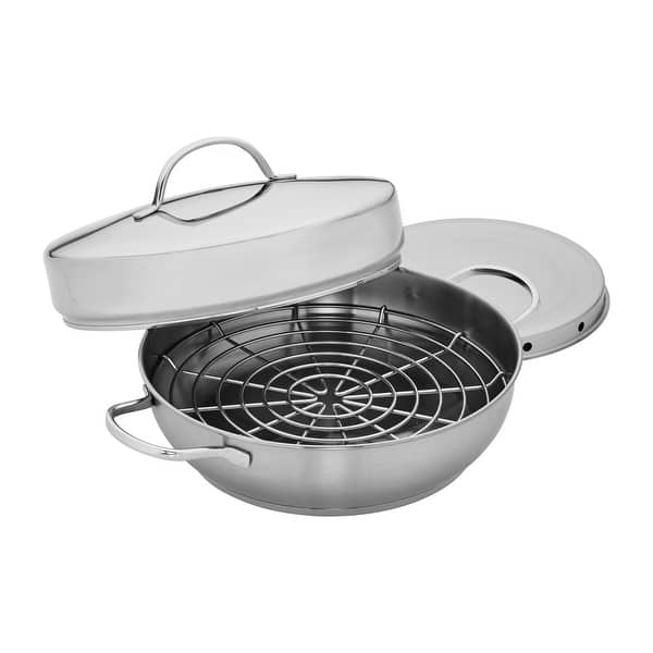 slide 1 of 12, Demeyere Resto 4-pc Stainless Steel Stovetop Smoker Set Stainless Steel - 4 Piece - 4-pc