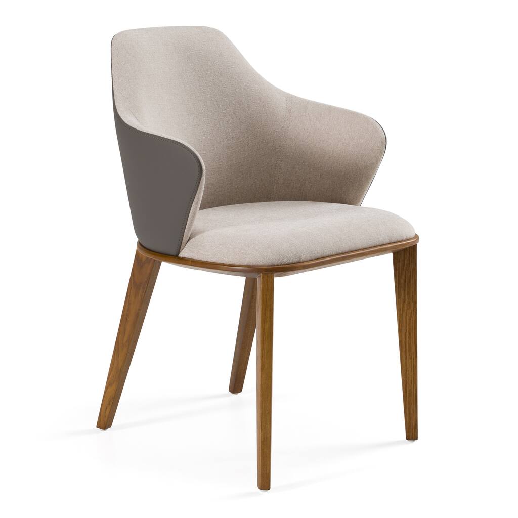 Megan Modern Beige & Grey Dining Chair
