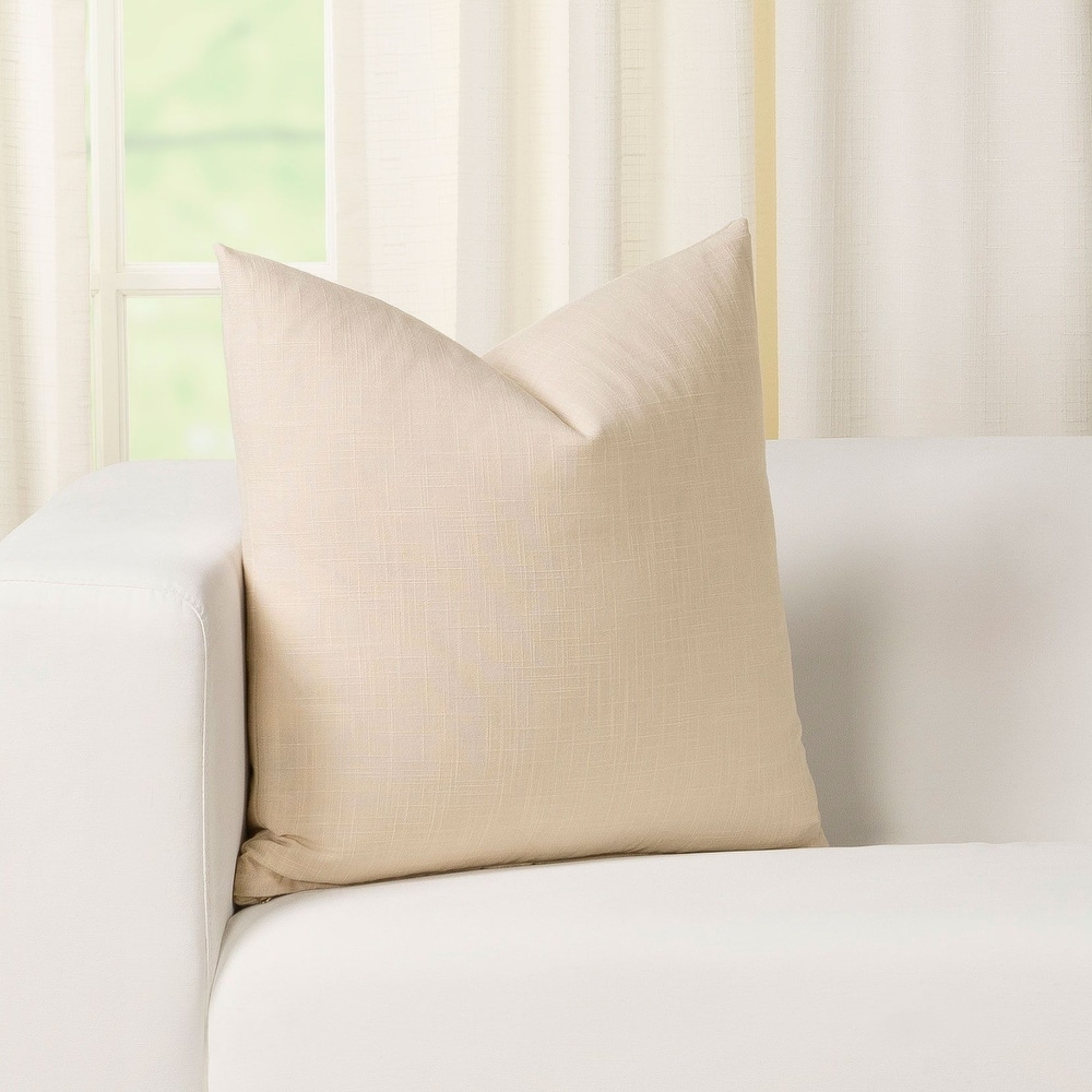 Zoa Linen Textured Throw Pillow