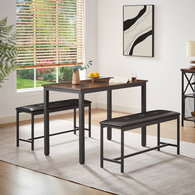 Bar Table with 2 Dining Benches