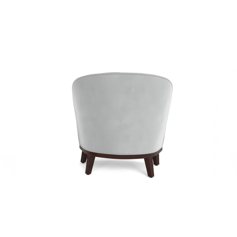Ava Upholstered Barrel Accent Chair, Light Grey