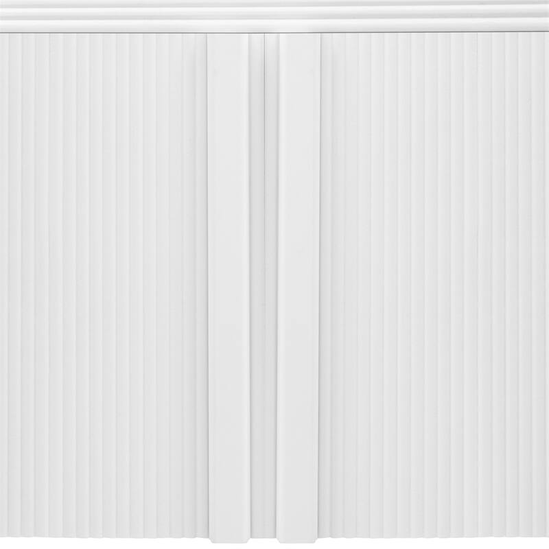 Striped Storage Cabinet with 4 Doors , Adjustable