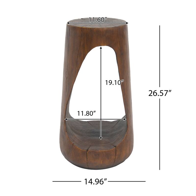 Christopher Knight Home - Emery Hollow Round Wood Grain Side Table